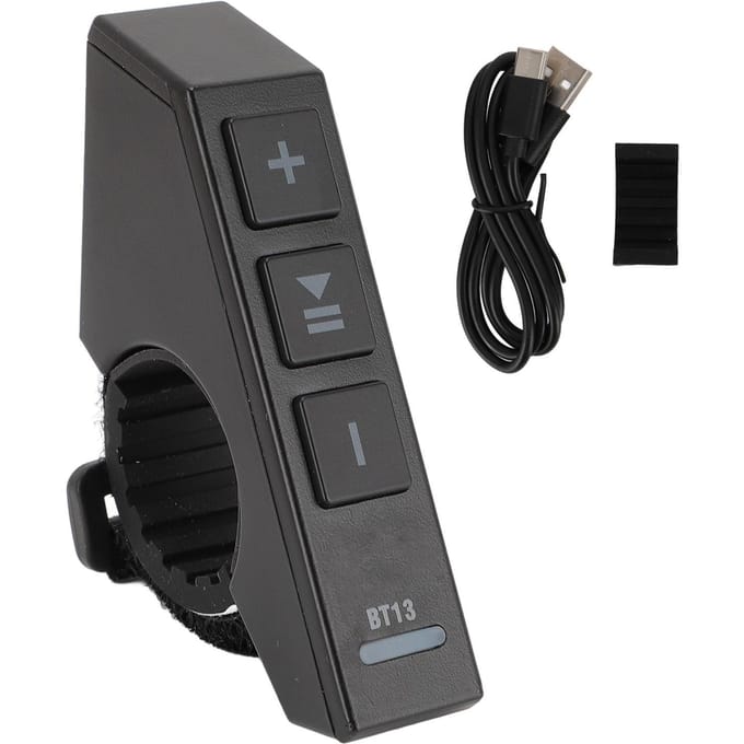 Commande au Volant Réglable Étanche Sans Fil Bluetooth Télécommande au Volant black
