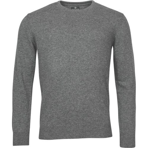 Baileys Trui Crew Neck Lambswool Single Knit Grijs / male