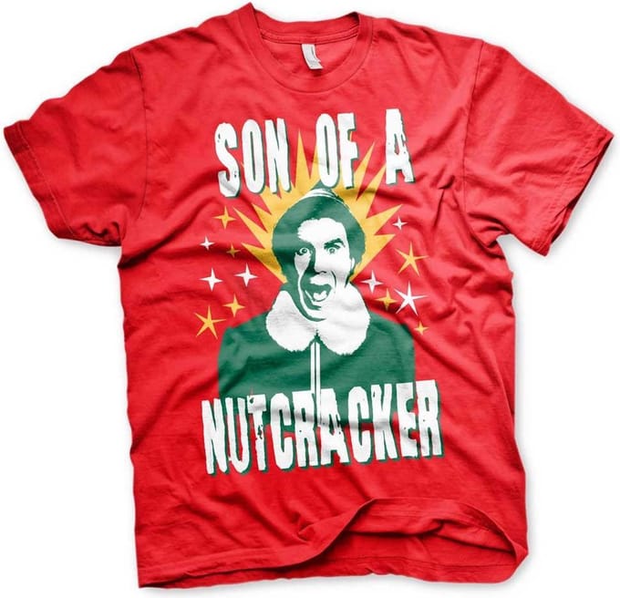 Elf Heren Tshirt -S- Son Of A Nutcracker Rood