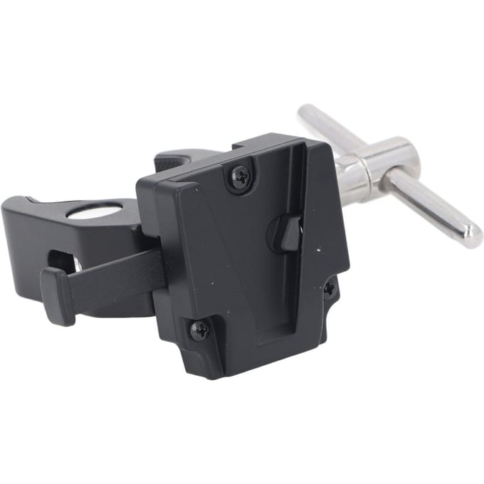 V Mount Batterij Adapter met Klem Sterke Grip Draagbaar Verstelbaar Heavy Duty Aluminiumlegering voor black