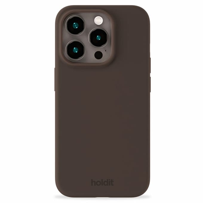 Holdit Silicone Case geschikt voor Apple iPhone 15 Pro - Chocolate