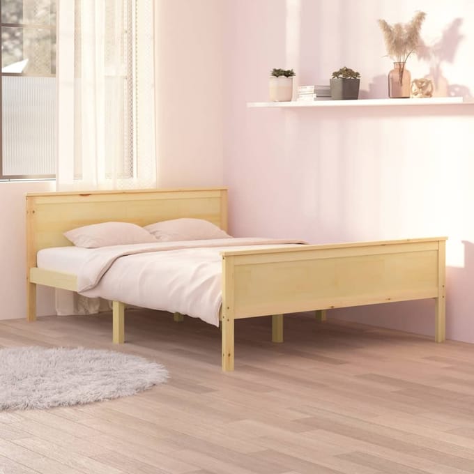 vidaXL - Bedframe - massief - grenenhout - 120x200 - cm