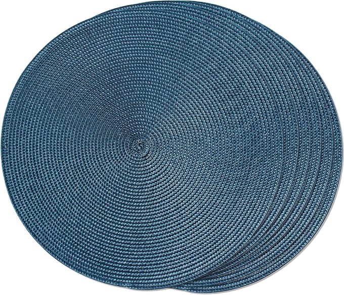 Set van 6 Gevlochten Placemat Tafelmatten - Wasbaar en Antislip