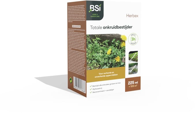 BSI - Herbex - Ideaal bestrijdingsmiddel tegen onkruiden, grassen en mos - 225 ml voor 125 m²