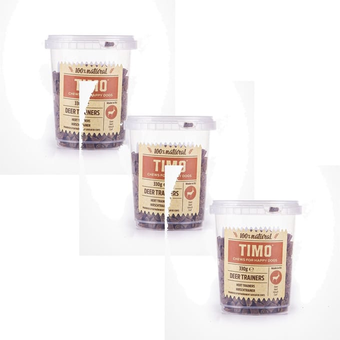Timo Trainers Hert - Hondensnacks - 3 x 330 g Voordeelemmer