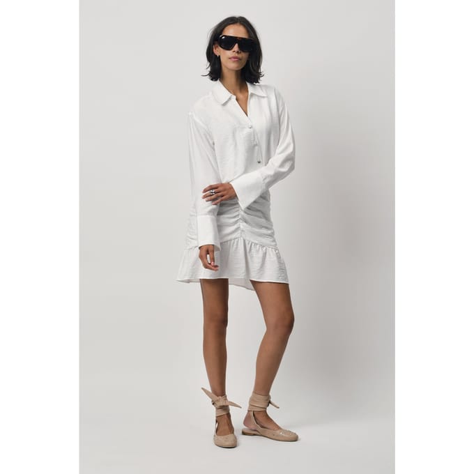Dante6 Billy Drapey Shirt Milk White Größe: 42 | Longsleeves Outlet | Damen | Weiß