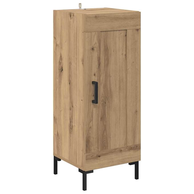vidaXL - Dressoir - Olden - Artisan - Eiken - 34,5 - x - 34 - x - 90 - cm