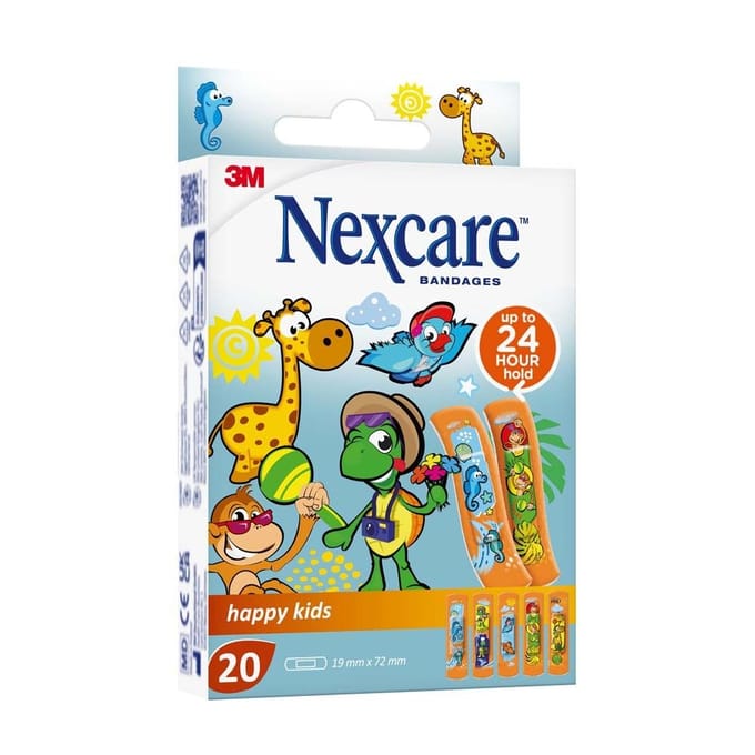 Nexcare 3m Happy Kids Strips 20 N0920nlw