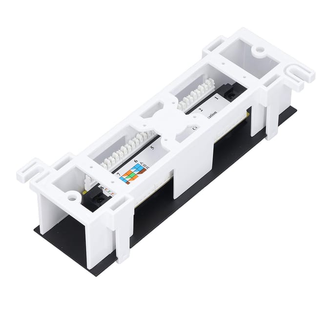 Patchpanel 8 poorten CAT6 netwerkkabel rackmount 568AB RJ45 accessoire voor installatie white