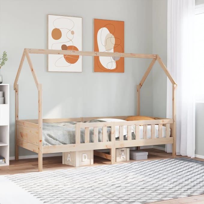 vidaXL - Bedhuis - massief - grenenhout - 90x200 - cm