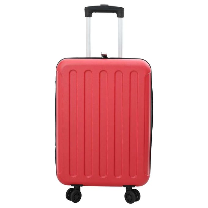 vidaXL - Koffer - met - slot - Rood - 43 - x - 27 - x - 66 - cm - ABS - Kunststof