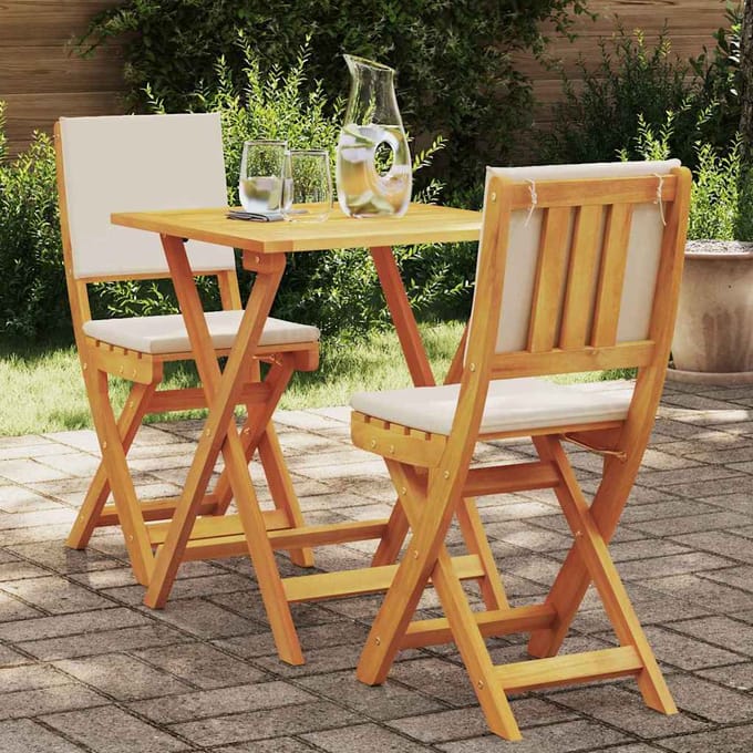 vidaXL - Bistroset - 3 - st - Olie - Natuurlijk - Massief - Acacia - Hout