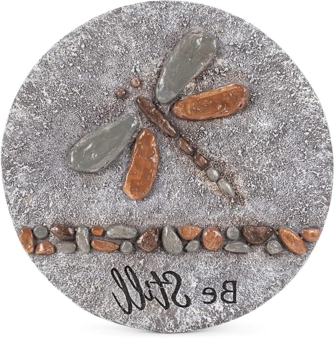 Decoratieve Stapsteen - Tuinpad Steen - Tuin Aankleden - Hars en Steen Mix - 30 cm Diameter - Multicolor