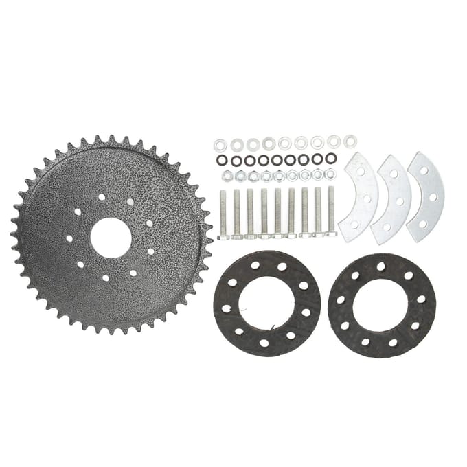 Pignon 44 dents avec kit de montage 9 trous Meilleure performance de transmission pour moteur 50cc 66cc 80cc gray