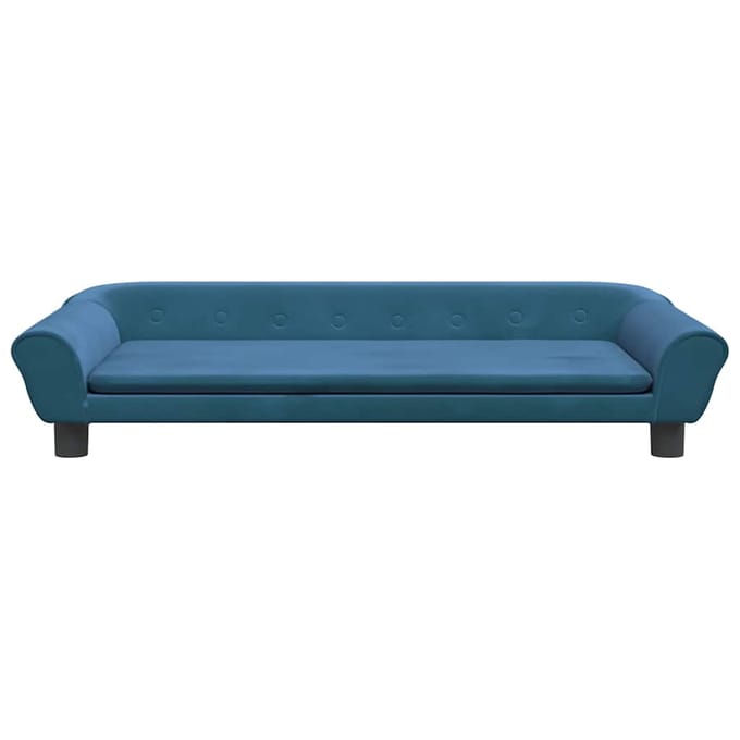 vidaXL - Kinderbank - 100x50x26 - cm - fluweel - blauw