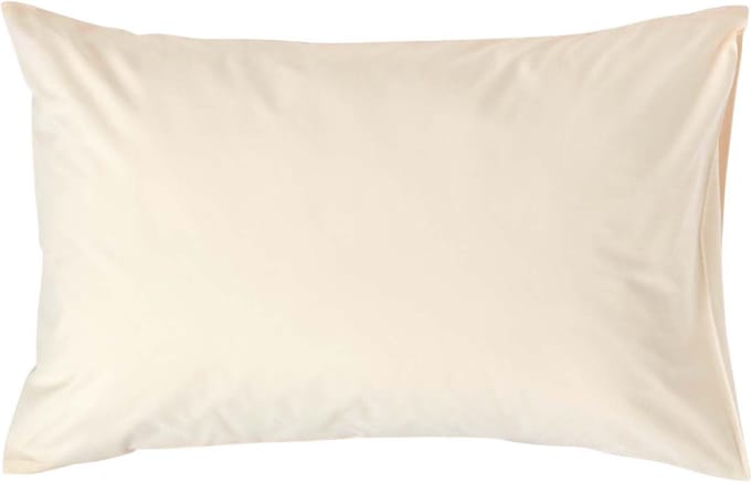 Homescapes Kussensloop 50x75 cm – Crème – 100% Egyptisch Perkal Katoen – 200 TC