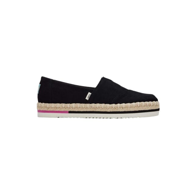 Toms Alpargata Platform Rope Loafers Zwart Alpargata Platform Rope