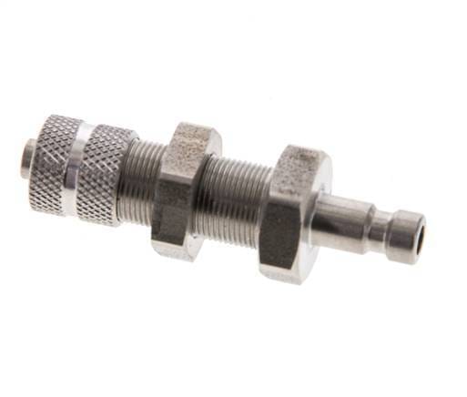 RVS DN 2.7 (Micro) Luchtkoppeling Insteeknippel 4x6 mm Push-On Schotkoppeling - CLP2-NB-S-4
