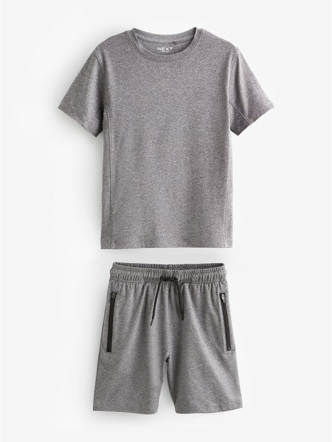 Next - Jongens - Set van sport-T-shirt en short - Grijs