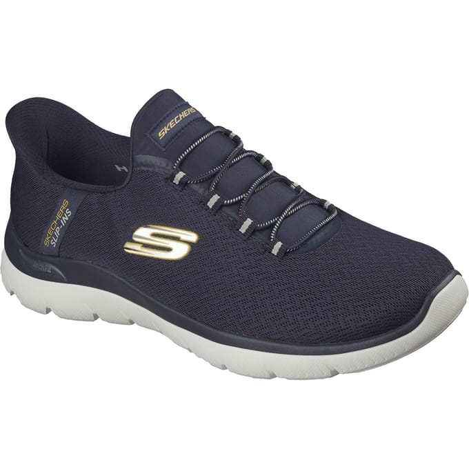 Skechers Arch Fit Summits Kynor Polyester Heren Navy/Geel Sneakers