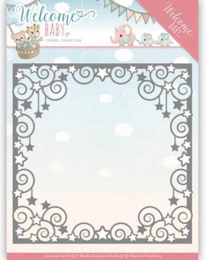 Mal  - Yvonne Creations - Welcome Baby -  Sterren Omlijsting