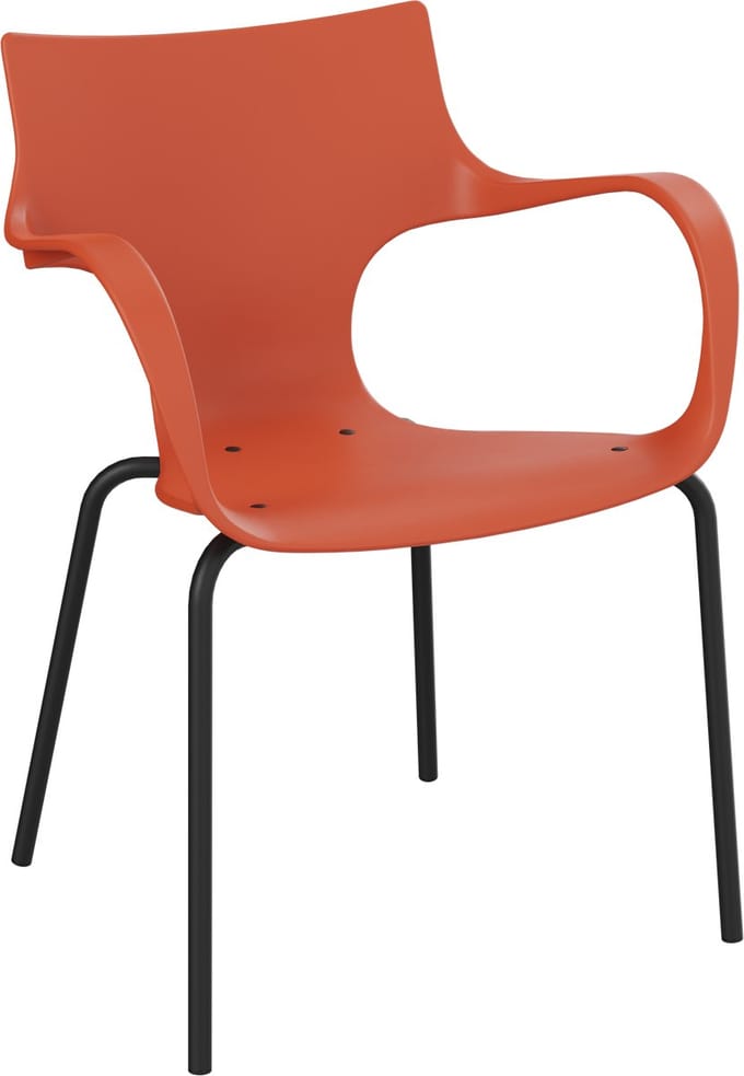Workliving Jim Stoel - Coral - Zwart Onderstel