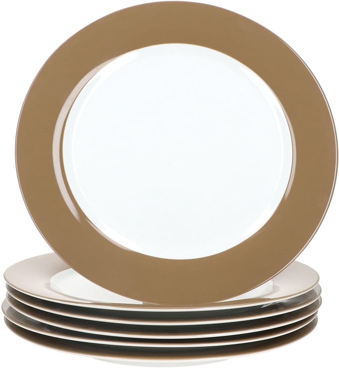 6-delige set dinerborden 27cm Nougat Doppio - 545777