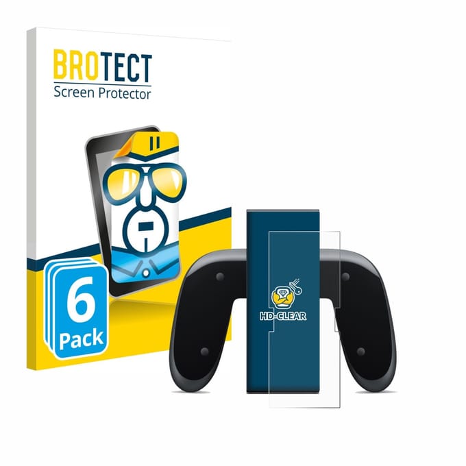 BROTECT - Screenprotector voor Nintendo Switch 2 Joy-Con 2-Holder - Folie Beschermfolie transparant 6 Stuks