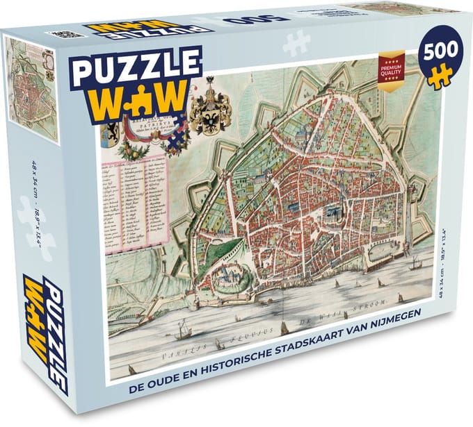 Puzzel Kaart - Nederland - Vintage - Legpuzzel - Puzzel 500 stukjes