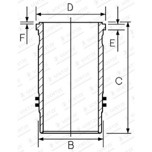 Goetze Engine Voering, cilinderkop GOETZE 15-450590-00
