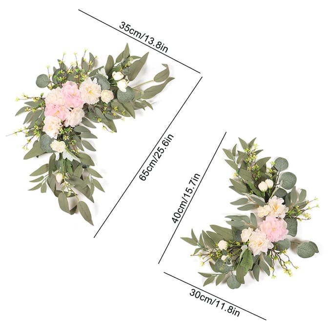 Bruiloft Welkomstbloem Bruiloft Boog Bloem Kunstmatig Boeket Handgemaakt Nepbloem Decoratie gray
