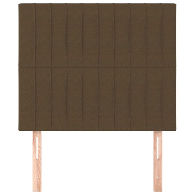 vidaXL - Hoofdbord - donkerbruin - 90x5x118/128 - cm - Stof