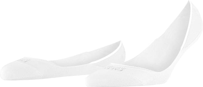 FALKE Step Medium Cut onzichtbar eenkleurig katoen footies dames wit - maat 37-38