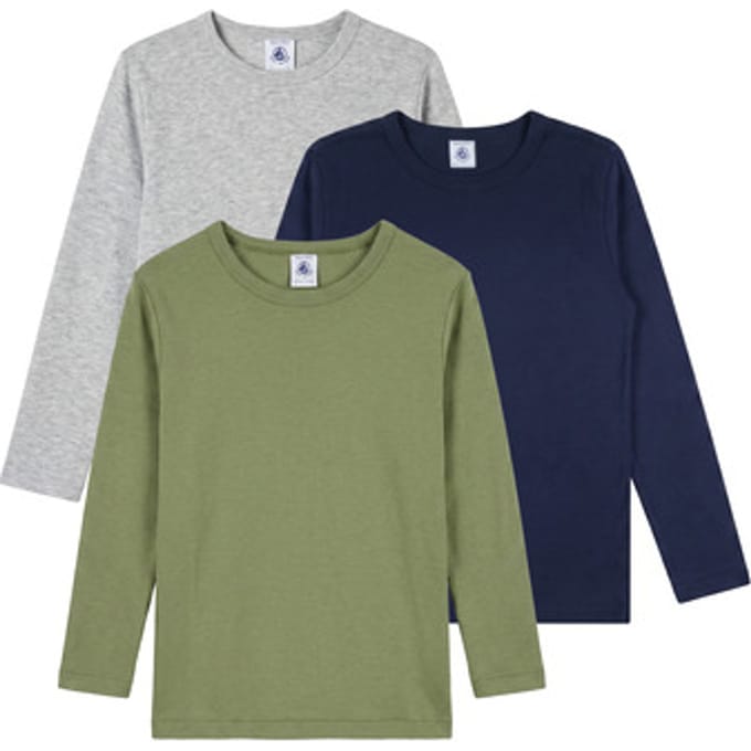 Petit Bateau  T-Shirt Lange Mouw TSML X 3