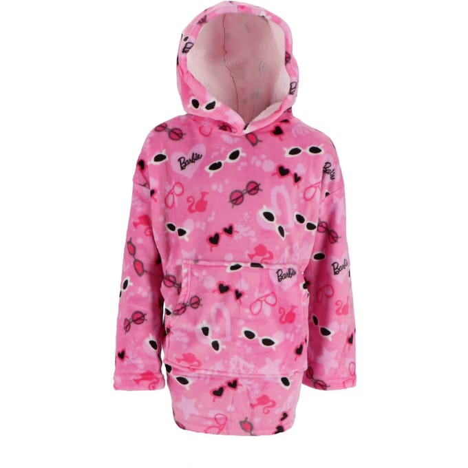 Barbie hoodie poncho roze maat 7 - 14 jaar - polyester