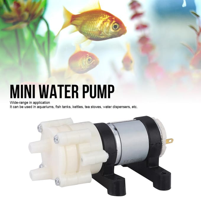 Mini Waterpomp voor Aquarium Vissentanks DC 12V 1.5-2L/Min Membraanpomp Accessoires