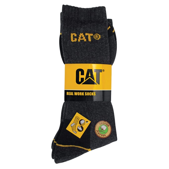 CAT Werksokken Heren Caterpillar Grijs - 3 paar - Maat 35-40