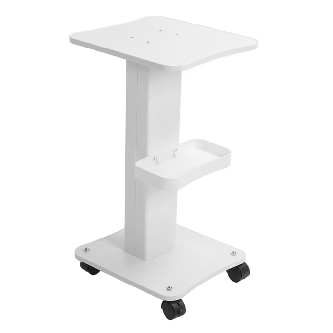 Schoonheidssalon Trolley Kar Houten Structuur 4 Universele Wielen Salon Roller Trolley Kar voor Schoonheid white