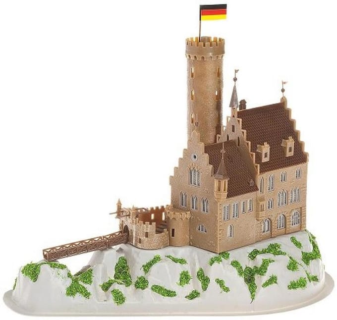 Kasteel Lichtenstein met berg - Modelbouwpakket 243 x 143 x 172 mm
