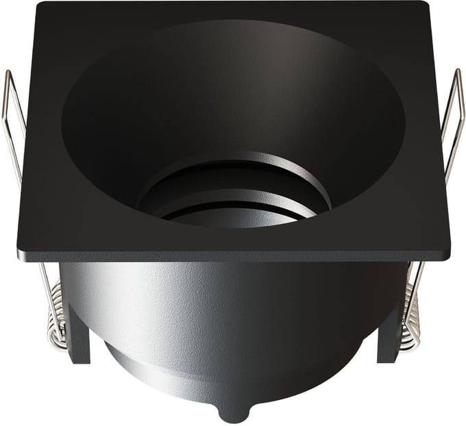 Ledvion – LED Inbouwspot Vierkant 81x81mm – Zwart – Dimbaar – Kantelbaar – GU10 – IP20