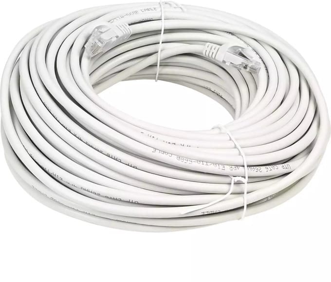 Benson UTP CAT6 kabel - 30 meter - Lichtgrijs - RJ45 - Tot 5 Gbps - CCA - PVC