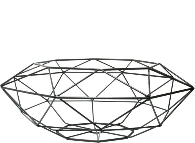 TD 017935 Zwart Metaal Diamond Schaal