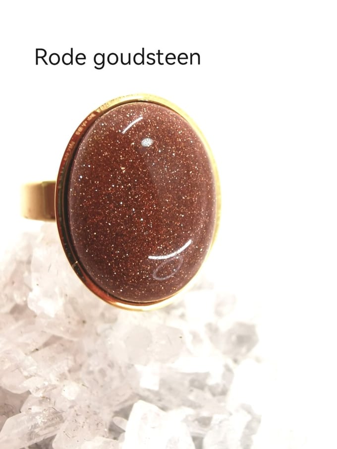 Ring-Goudkl-Goudsteen-Rood Mt 19