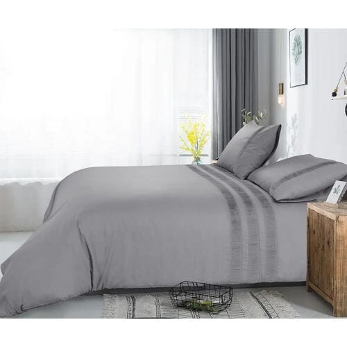 Dreamhouse Dekbedovertrek Bali Grijs - Eenpersoons 140 x 200/220 cm + 1 kussensloop