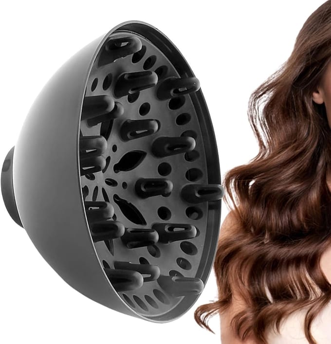 Haardroger Diffuser - Haar Diffuser - Haar Stijlen - Instelbare Aansluiting - 74 g - Zwart