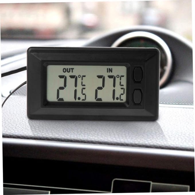 Digitale Auto Thermometer met Binnen- en Buitensensor - Temperatuurmeter voor Voertuigen