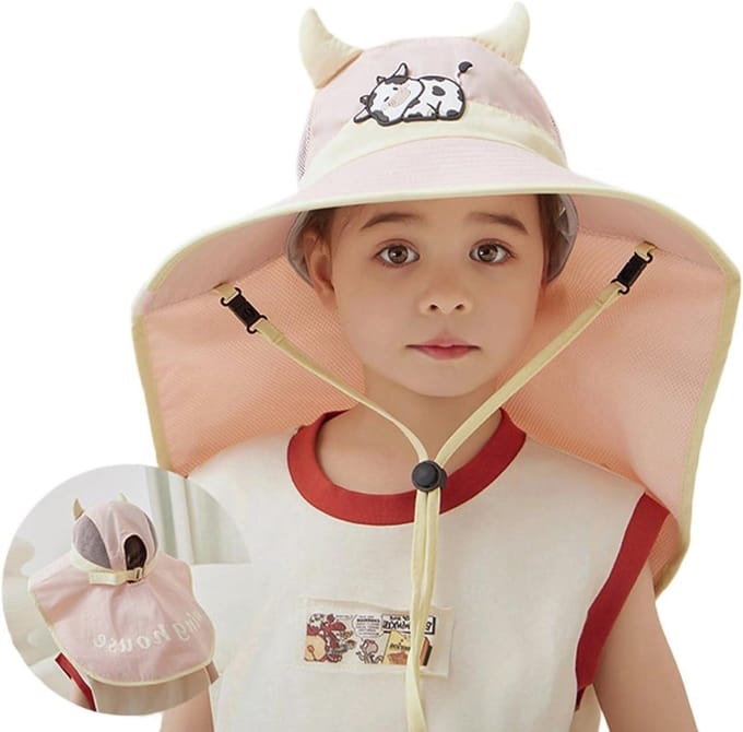 Kinderzonnehoed - Zomerhoed - Buiten spelen - UV-bescherming - Brede rand - Multicolor