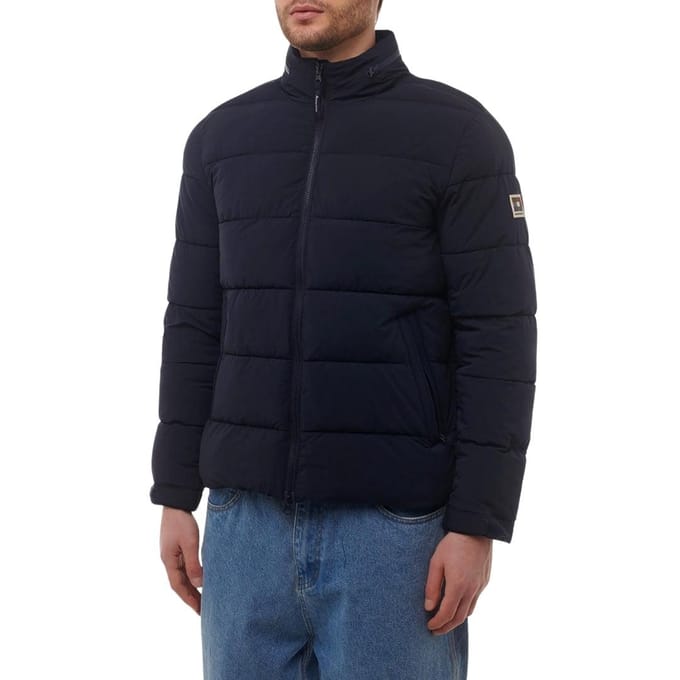 Aquascutum Heren Active Mock Neck Puffer Jacket (Marineblauw)