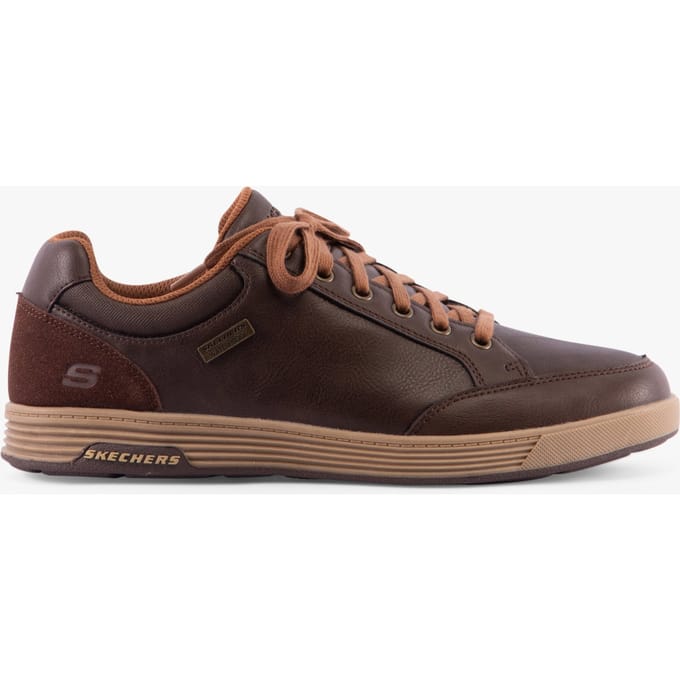 Skechers Cavell Sparkman leren heren sneakers - Bruin - Extra comfort - Memory Foam