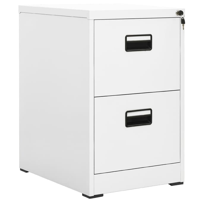 vidaXL - Archiefkast - 46x62x72,5 - cm - staal - wit